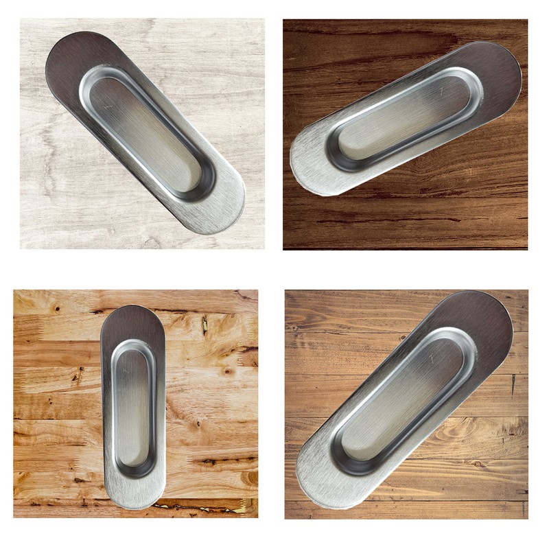 Universal Hardware Oval Pull Finger Recessed Door Handle Recessed Flush