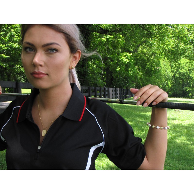 Golf Goddess Stroke/Score Counter Bracelet - Two Tone Golf Ball