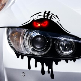 Murimt Headlight Car Stickers and Decals Monster Waterproof Reflective Vinyl Car Decals for Women Men Truck Bumper Stickers for Cars