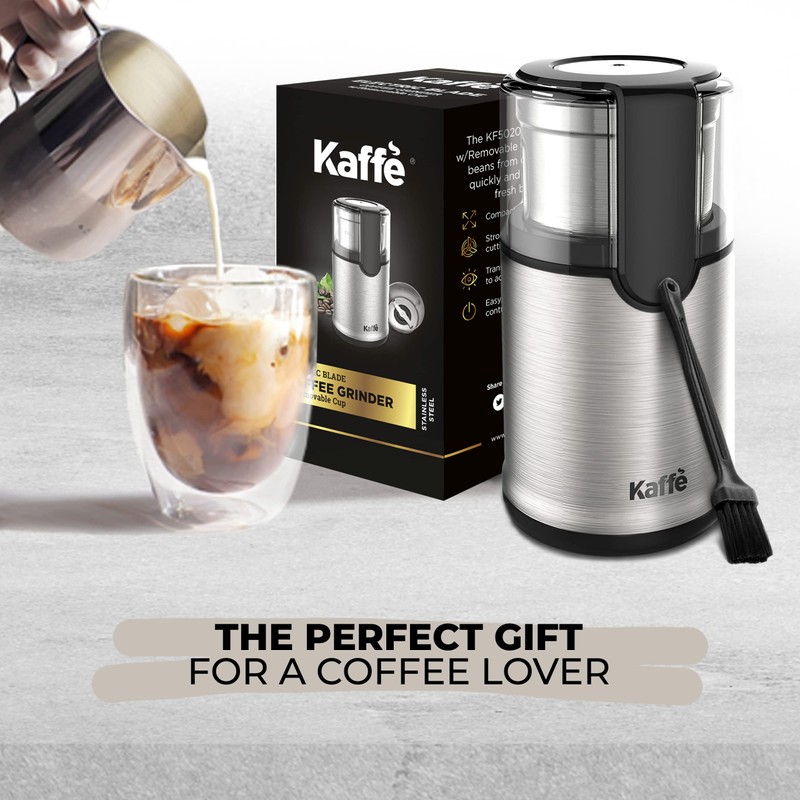 Kaffe Electric Coffee Blade Grinder w/Removable Cup - 4.5oz -