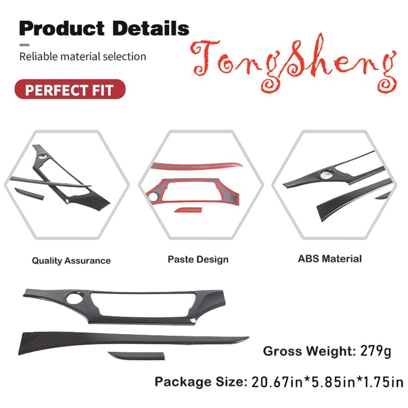 Car ABS Inner Central Console Dashboard Decoration Panel Fit For
