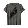 STANDING RAVEN–Cool Bird Graphic T-Shirt