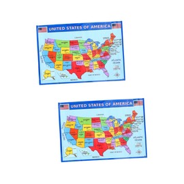 Operitacx 4 Pcs United States Map Hanging America Map Wall Large America Map Poster for Wall America Wall Map Large Geography Map Maps for Learning Poster of America Map America Map UV Paper