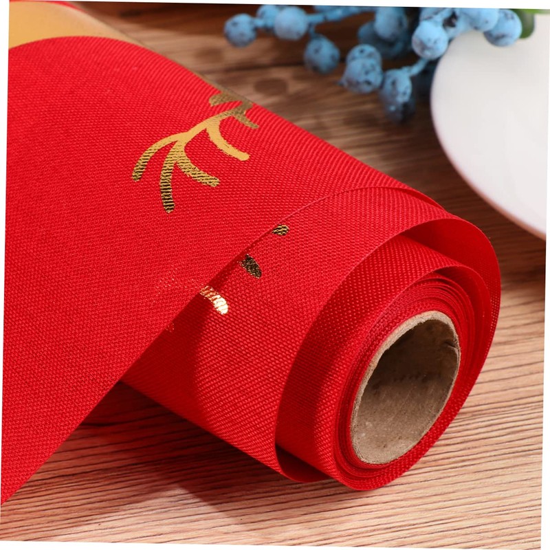 STOBOK Christmas Washable Fabric Tablecloth Festive Decorations for Party Home