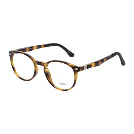 Calabria Enhance 4119 Kids Round Blue Light Blocking Reading Glasses +0.75 Matte Black Tortoise Havana Girls