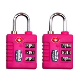 South Main Hardware 810110 TSA-Accepted Resettable Luggage Lock (2 Pack), Purple