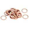 YXQ 22x27x1.5mm Copper Crush Washer Flat Ring Seal Gasket Fitting