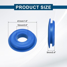 sourcing map 10 Pcs Glad Hand Seal, Truck GladHand Washers TPE Rubber Elastic Grommets Round Gasket for Semi Trucks Trailers Brake Air Hose Parts (Blue/Black)