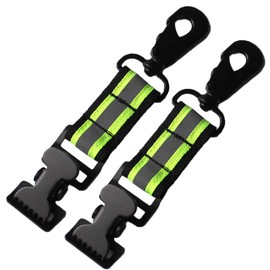 MELOTOUGH Firefighter Glove Strap | Glove Holder with Glove Leash Swivel Snap Hook,Reflective Hi-Vis Lime for Quick Access All Style Find in Melo Tough (2 Set Alligator clip-Lime color)…