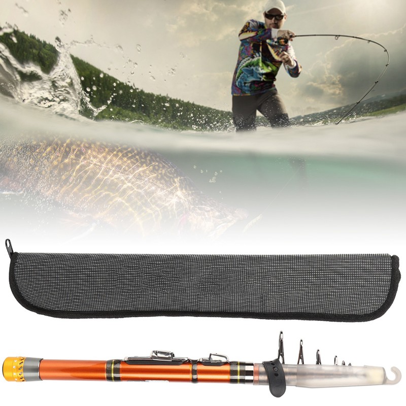Carbon Fiber Hard Adjustable Mini Pocket Fishing Pole Mini Ultrashort