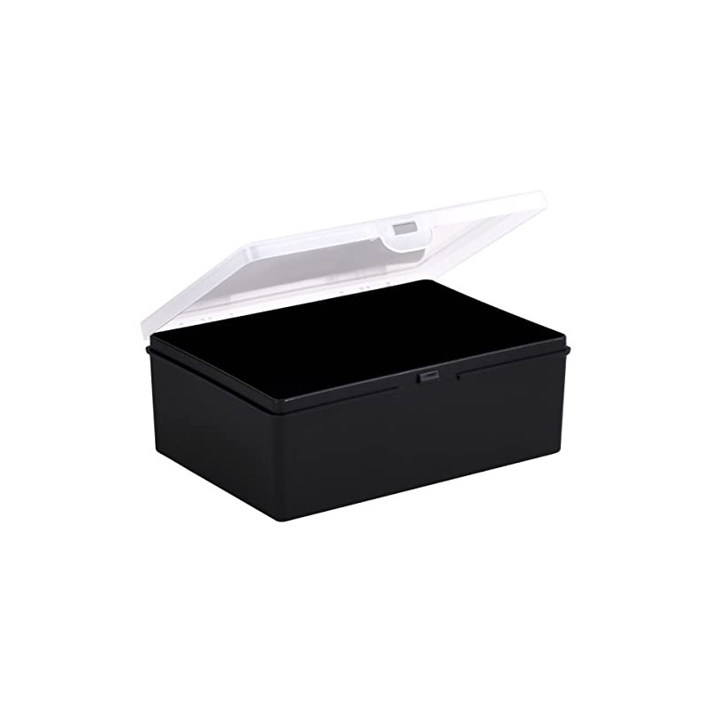 Wham Non-Compartmental 2.02 19cm Plastic Storage Box Recycled Black Clear