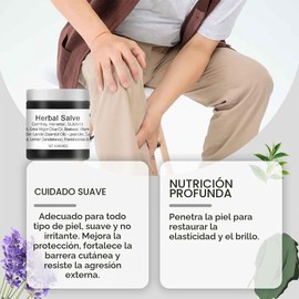 Organic Herbal Salve 4oz,Comfrey Organic Herbal Salve Cream Ointment,Natural Organic Joint Cream,Joint Care Herbal Salve,Knee Pain Relief Soothing Balm,Improves Mobility Reduces Swelling (2pcs)