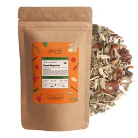 Heavenly Tea Leaves Organic Ginger Jazz, Loose Leaf Green Tea, 4 oz. (Approx. 50 Cups of Tea) - Hot or Iced Tea, Great Natural Energy Source