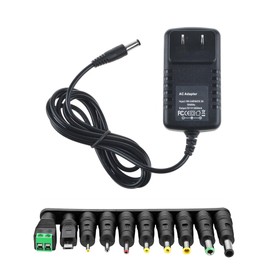 Acdctek 5V 2A AC Adapter Power Supply Charger 5 Volts 2 Amps Regulated Switching Power with 10 Interchangeable DC Plug for 300mA 400mA 500mA 600mA 700mA 800mA 900mA 1000mA 1500mA 2000mA Equipment