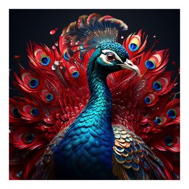 Diamond Painting Kits for Adults, DIY Peacock Diamond Art Kits for Adults, Gem Art Kits for Gifts and Home Decor 14x14 Inch
