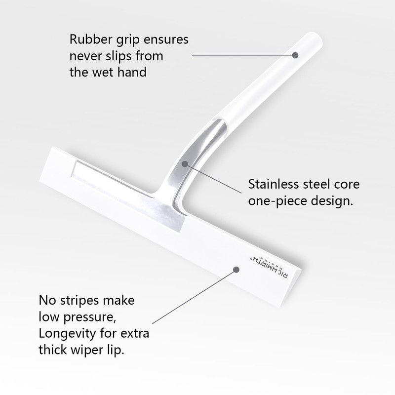 Shower Squeegee with Silicone Hook, 11" Inch Width All Purpose