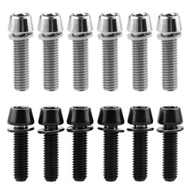 Batum 12 pcs Bike Stem Bolts, M5 x 20 mm Bicycle Handlebar Bolts, for Bike Frame Accessories and M5 Threaded Fixing Applications