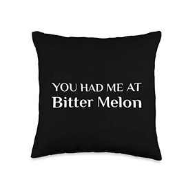 You Had Me At Bitter Melon Funny Chinese Food Fan Throw Pillow