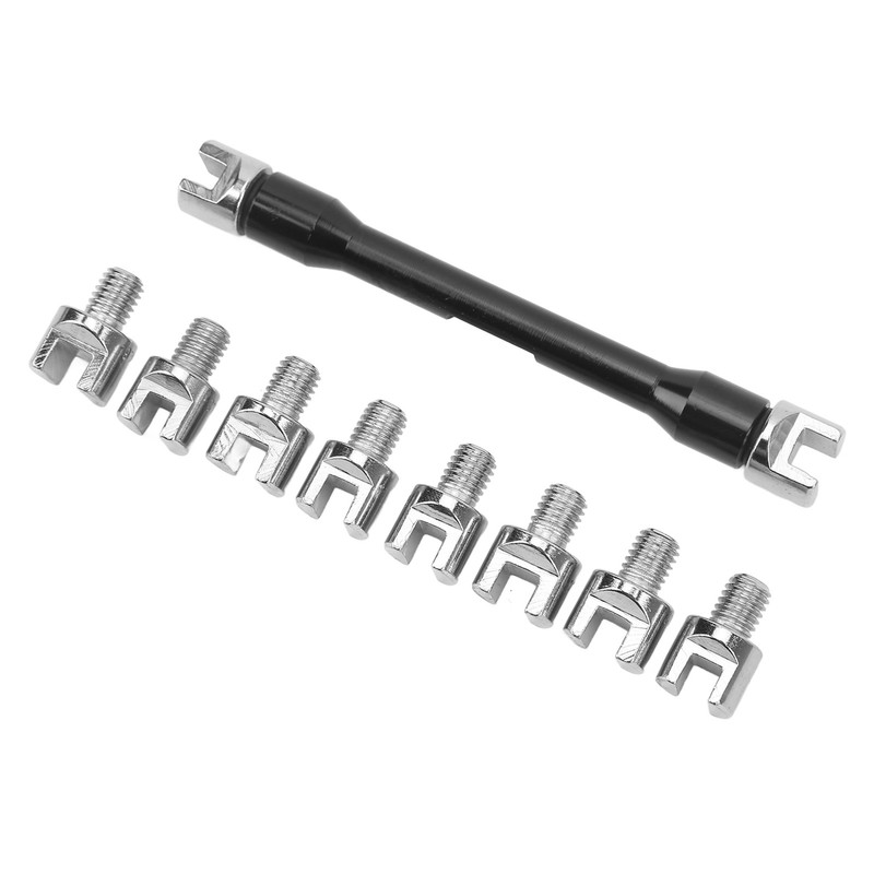 Motorcycle Spoke Wrench Set Spoke Spanner Kit with 10 Interchangeable