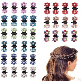 36 Pieces Colourful Mini Hair Clips, Mini Hair Claw Clips, Butterfly Hair Clip, Mini Rhinestone Hair Clips, Mixed Colour Small Hair Clips for Everyday, Party, Prom