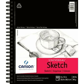 Block Sketchbook Dibujo 100 Hojas 22.9x30.5 cm Canson Universal