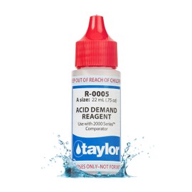 Taylor R-0005-A, Acid Demand Reagent for 2000 Series, 0.75 Ounce, for Testing Acid Demand Levels in Pool and Spas, Dropper Refill for Water Test Kits, Replace Annually | Made in the USA