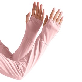 [Big] Loose Arm Cover, UPF 50+ 95% UV Protection, Arm Cover, Cooling Sensation, Sweat Absorbent, Quick Drying, Anti-Slip, Sunscreen Cover, UV Protection, Bicycle, Outdoor Activities, Women's, Pink