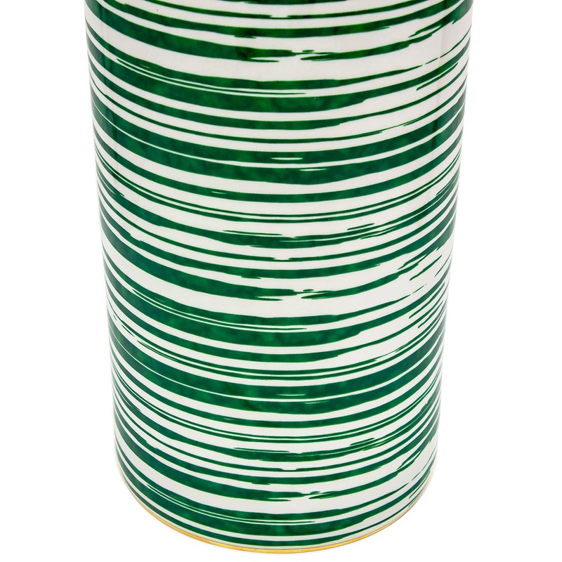 Red Lantern 24" Striped Green Umbrella Stand