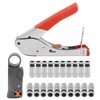 WMYCONGCONG Coaxial Cable Stripper Compression Tool Wire Terminal Crimper Coaxial