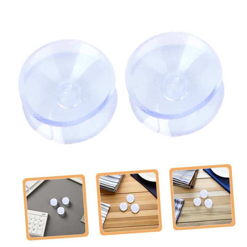 OSALADI 16pcs Transparent Slip Glass Table Bumper Pads Cushion Feet