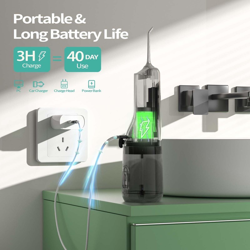 L5 Cordless Water Flosser,DIY Adjustable Pressure for Dental Care