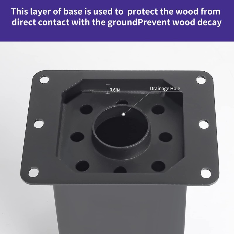 Nrspp 4x4 Post Base, 4 Sets Post Anchor, (Inner Size