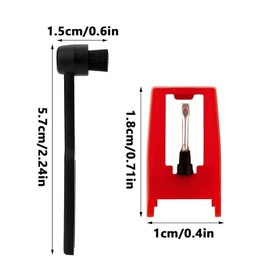 2pcs Record Player Needles,Record Player Needle Replacement,Durable Record Player Needle Replacement Accessories,Turntable Replacement Needle,Compatible for Vinyl Record Player, LP, Phonograph