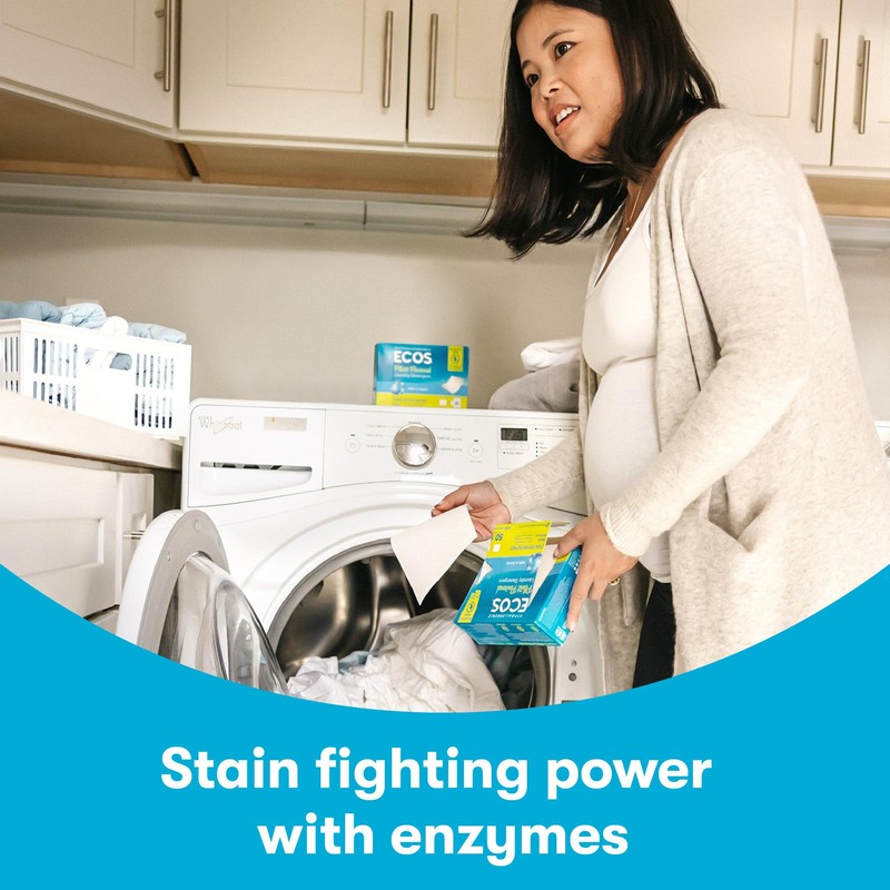 ECOS Laundry Detergent Sheets Vegan, No Plastic Jug, No Mess