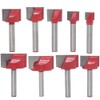 9Pcs/Set T-Slot Cutter, 6mm Shank Bottom Cleaning Bit CNC Router