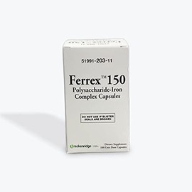 Ferrex 150 Polysaccharide Iron Complex Capsules by Breckenridge - 100 Ea
