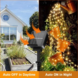 LUCKYLUX Solar String Lights Outdoor,Extra-Long 130 LED15M/49ft Solar Garden Lights Waterproof,8 Modes Indoor/Outdoor Fairy Lights Decorative Lighting for Patio Yard Party Wedding