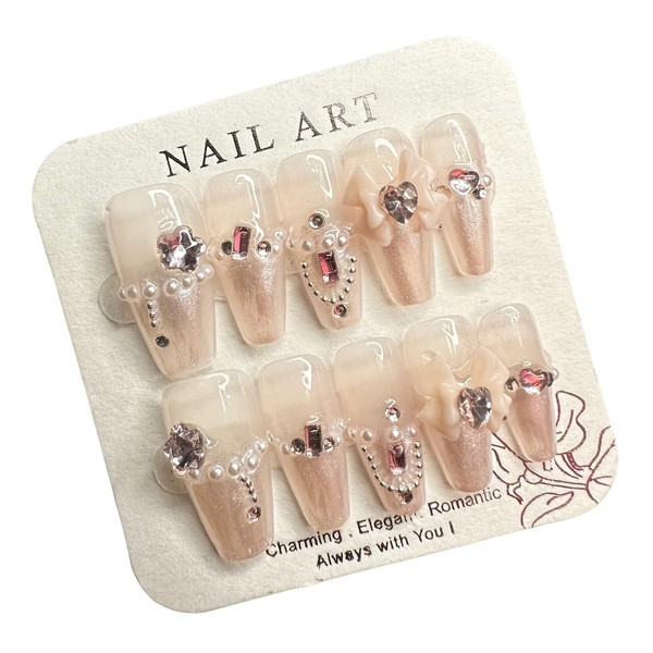 Press on nails,JC Handcrafted Press On Nails Kit, Short Length