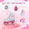jessie Girl Roller Skates for Kid, PU Leather Flash Rainbow