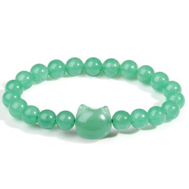 MAIBAOTA Green Aventurine Bracelet for Women, Natural Crystal Stone Beaded Bracelet