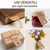 ZZHBOO 100 Pcs, 3x6cm Flower Head Cow Kraft Paper Labels