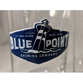 Blue Point Shaped Pint Glasses - Set of 2