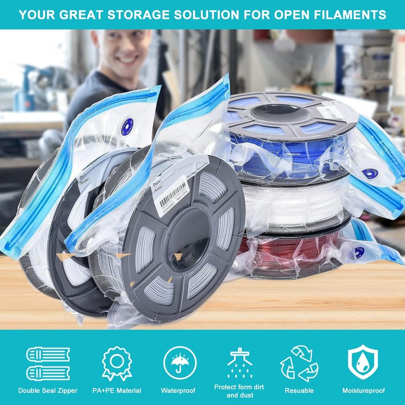 30PCS 3D Printer Filament Vacuum Storage Bags, 3D Printing Spools