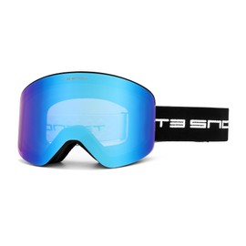 T3 Snow Ski Snowboard Goggles, Universal Fit, Magnetic Interchangeable Lens (Blue)