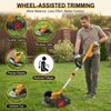 Cordless Weed Wacker with Wheels, 5-in-1 Electric String Trimmer, Battery