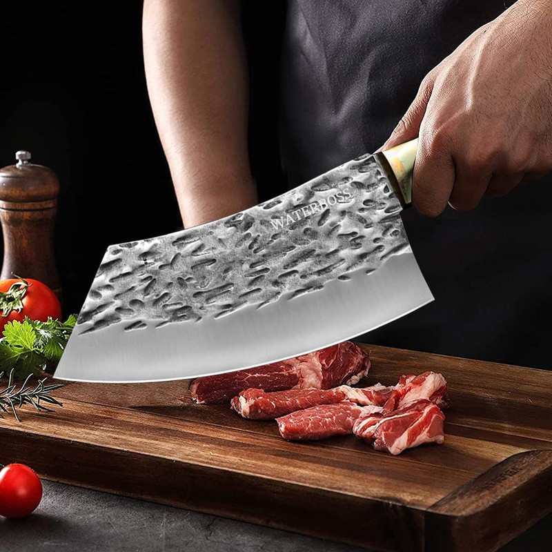 Serbian Chef Knife Meat Cleaver Sharp Slicing Knife Forged Butcher
