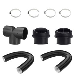 Auxiliary Heater Accessories, Diameter 75 mm Vent Hose, Diesel Auxiliary Heater Accessories, Car Heating Pipeline Warm Air Outlet for Webasto Eberspacher Propex Diesel (T Model, 75 mm)