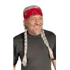 HandinHandCreations Willie Braided Long Wig with Red Bandana - Country