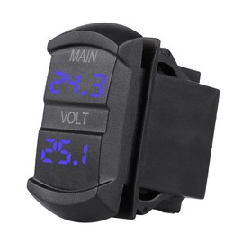 Car DC 10V-60V Blue LED Digital Dual Voltmeter Universal for Pickup RV ATV Battery