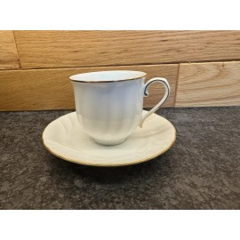 Mikasa Wedding Band Gold Mikasa China Cup and Saucer Set Flat White L9709